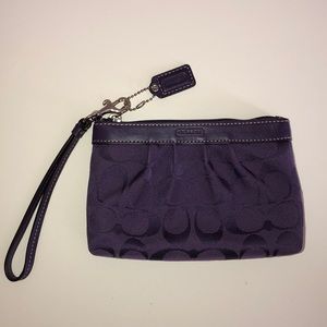 Purple Coach Wristlet